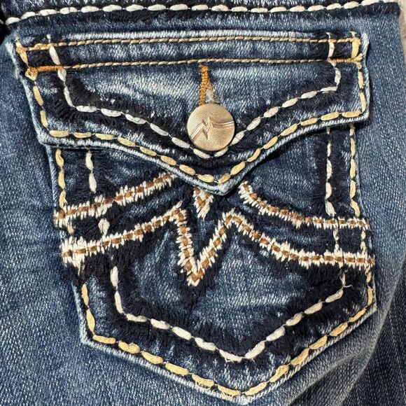 Miss Me Jeans Womens 28 Blue Irene Skinny Flap Pockets Low Rise Stretch Denim - Picture 11 of 12